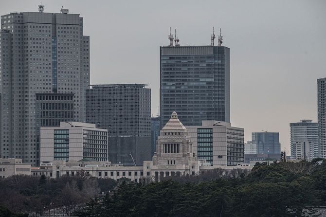 国会議事堂が見える風景