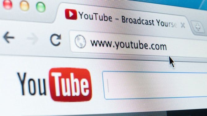 Youtube画面のクローズアップ