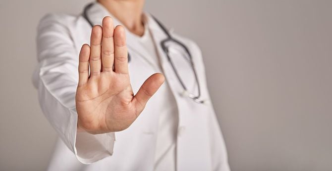 停止ジェスチャー