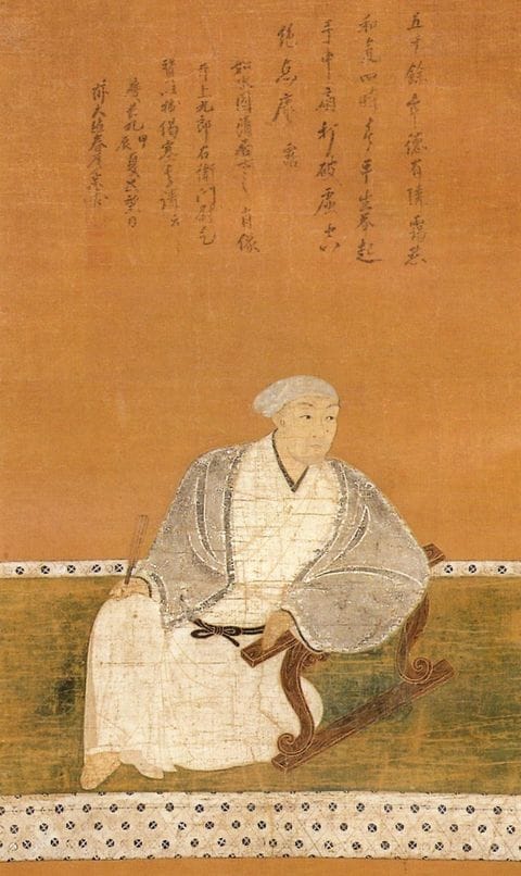 『如水居士像』(部分)黒田孝高(黒田官兵衛、黒田如水)。崇福寺蔵