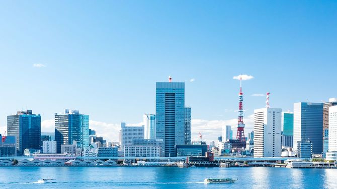 晴海埠頭から見た竹芝桟橋側面