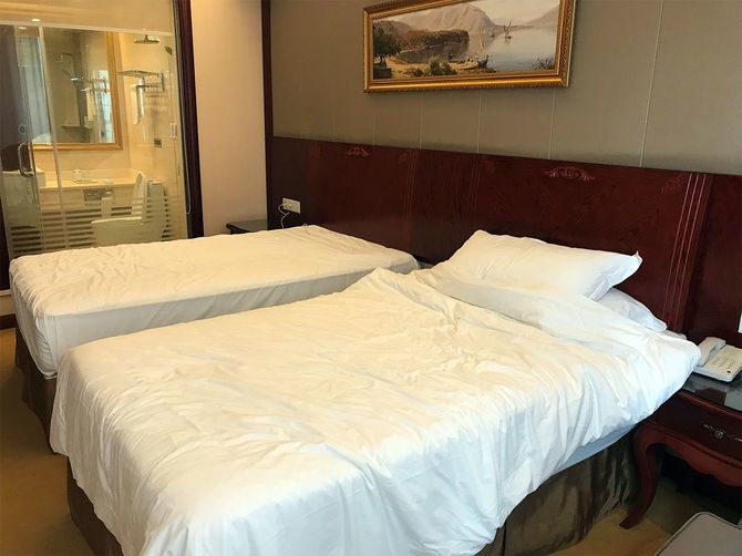 部屋はツインルーム。広さは十分だ。