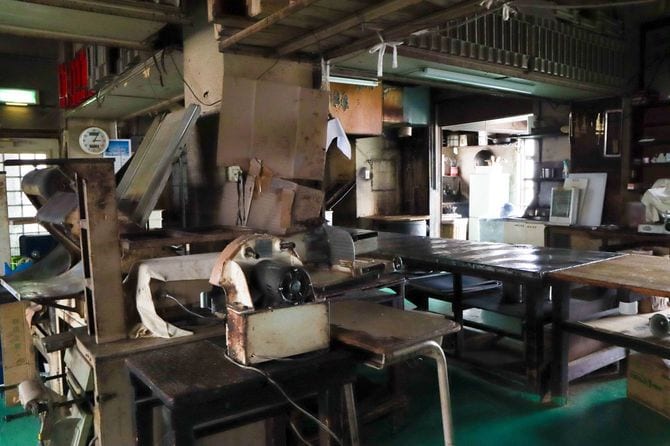 店舗2階には惣菜を作ったり、包装したりする作業場がある