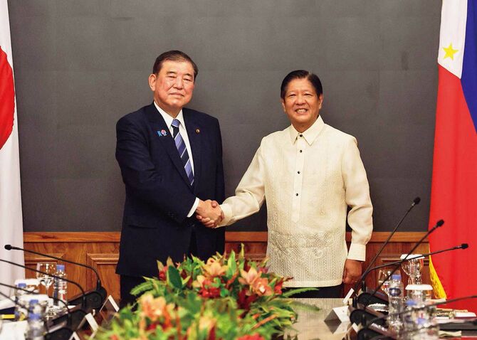 石破茂首相とフィリピンのフェルディナンド・マルコス大統領