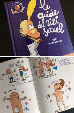 子どもに人気のキャラクター、titeuf（ティトゥーフ）の性教育の絵本『Le guide du zizi sexuel』（おちんちん性教育ガイド）　写真＝プラド夏樹提供