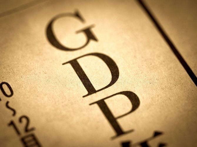 「GDP」と書かれたニュースの見出し