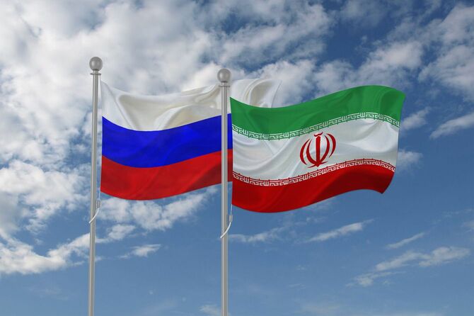 ロシアとイランの国旗