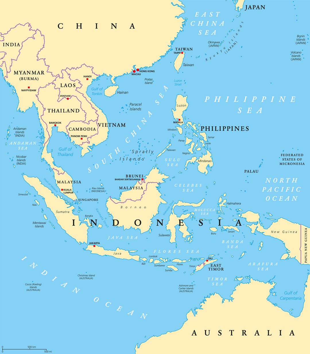 東南アジアの政治地図