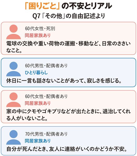 【図表】「困りごと」の不安とリアル