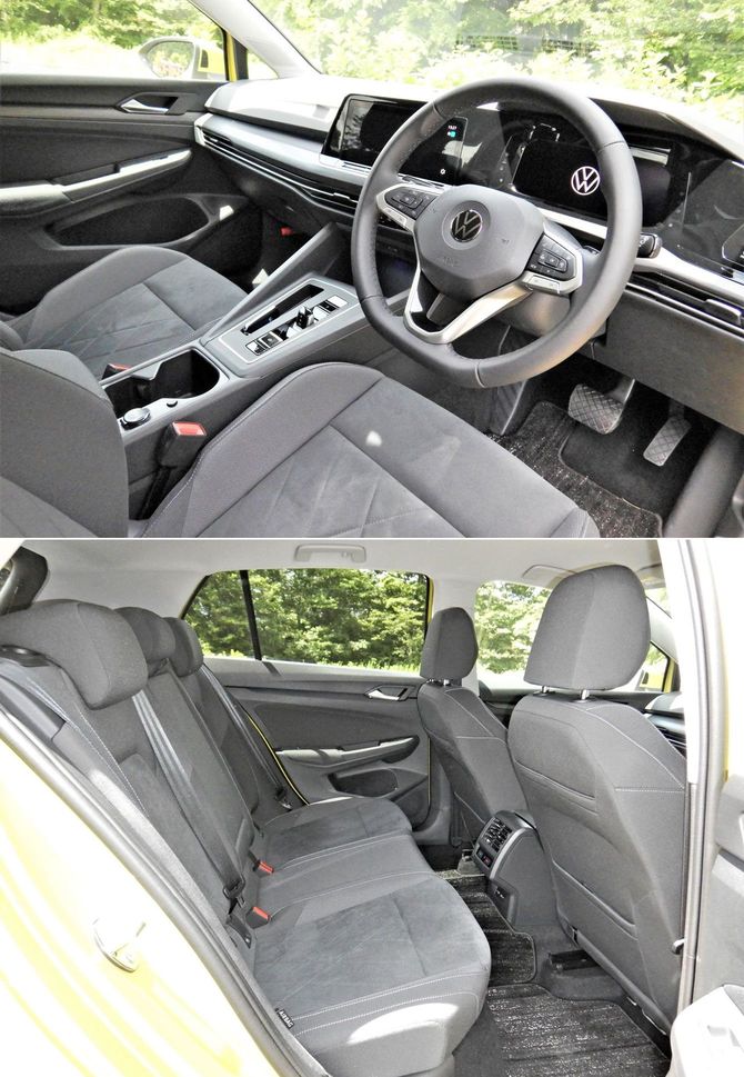 新型「ゴルフ」1.5lモデルの車内