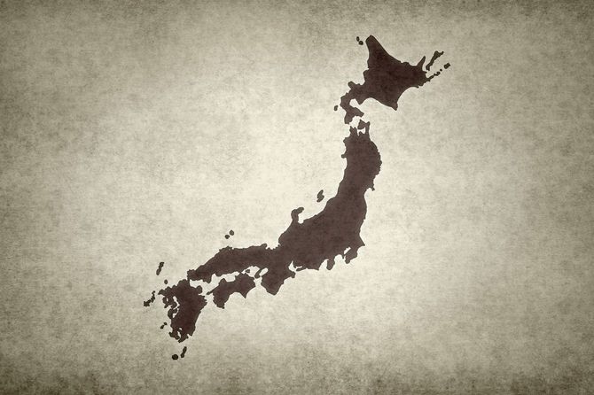 日本列島（沖縄が見切れている・国後島、色丹島、歯舞群島含む）