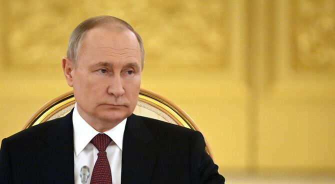 2022年5月16日、ロシアのプーチン大統領は、ロシア・モスクワのクレムリンで開催された集団安全保障条約機構（CSTO）加盟国首脳会議に出席した
