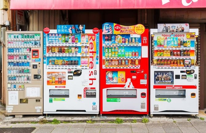 各社の自動販売機