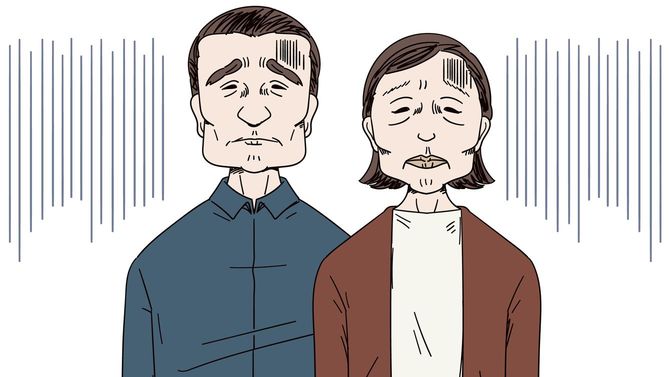 絶望する年配夫婦