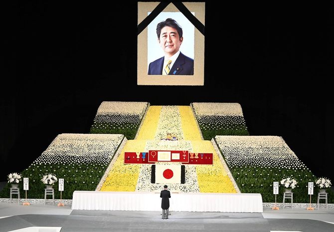 2022年9月27日の故安倍晋三国葬儀の様子