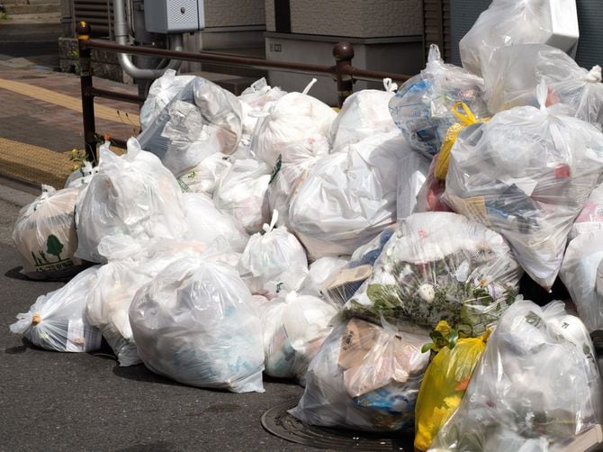 家庭用ゴミの集積所