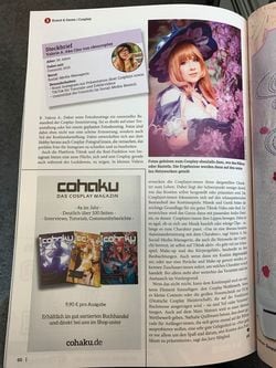 ドイツ語の雑誌に掲載された原神のコスプレ