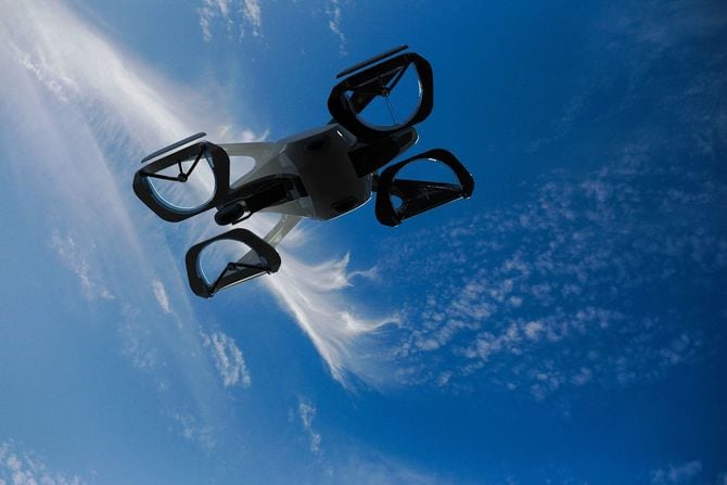 カーティベータ―とスカイドライブが開発する「空飛ぶクルマ」の予想図
