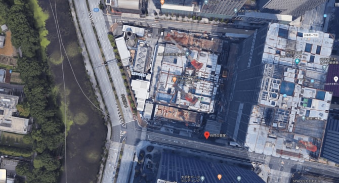 将門塚の俯瞰写真