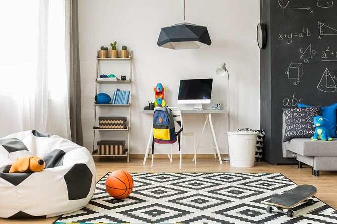 男子生徒のアイデアのための完璧な部屋 