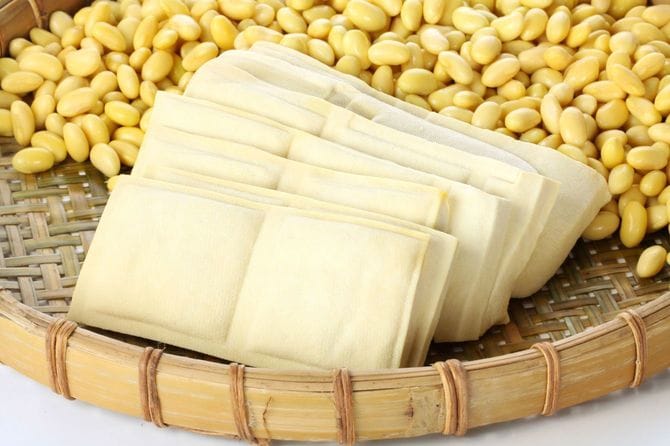 干し豆腐と大豆