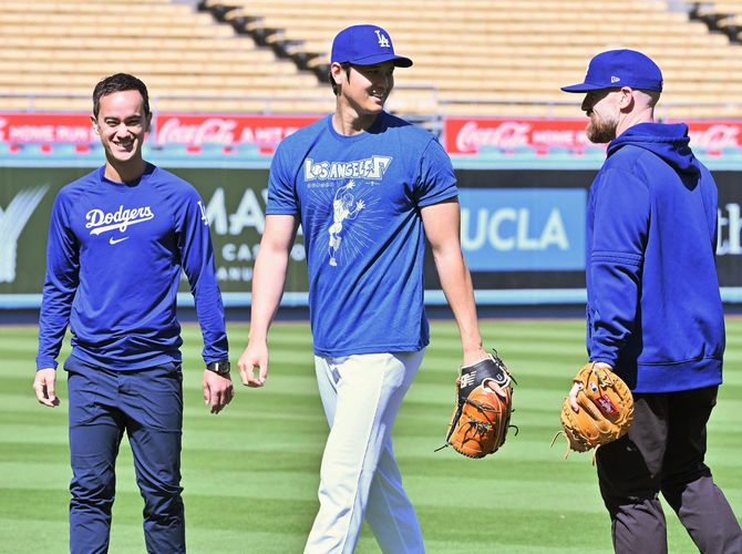 米大リーグ/笑顔の大谷