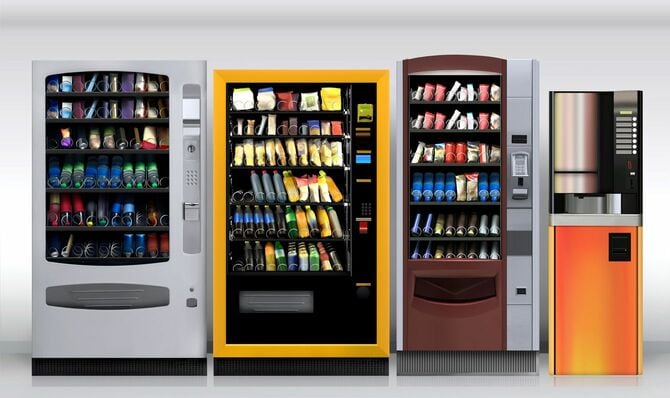 ジュースとスナックの自動販売機