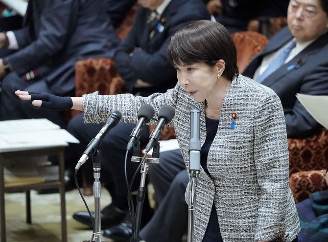 国会衆議院予算委員会で答弁する高市早苗首相、2026年3月3日