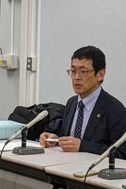 2月6日、大阪高裁で逆転無罪判決後の、主任弁護士・秋田真志弁護士の記者会見