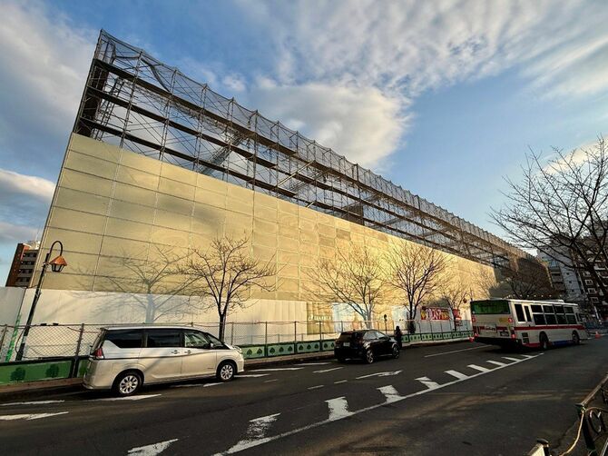 工事中の旧フレルさぎ沼