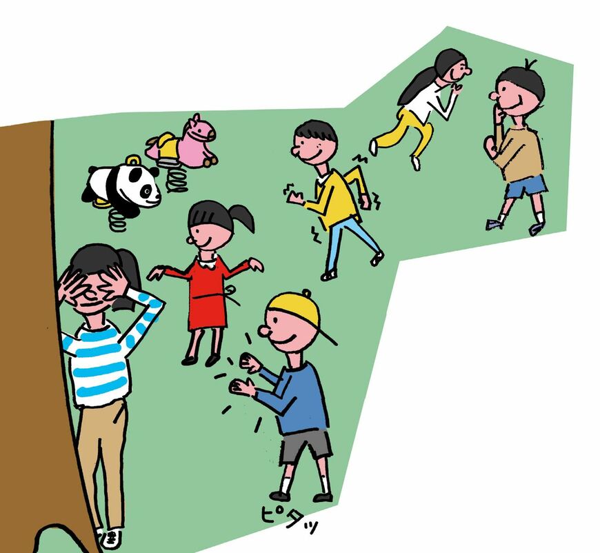 だるまさんがころんだ　イラスト
