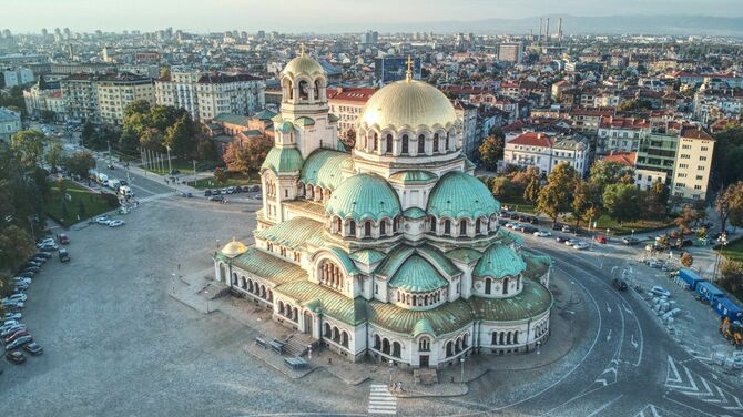 ブルガリアの首都ソフィアにあるアレクサンドル・ネフスキー大聖堂