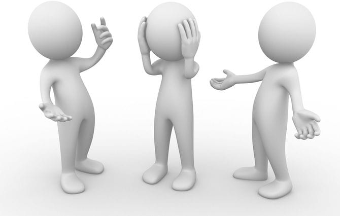 もめている人たちのイメージ