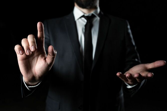 ビジネスマンの手
