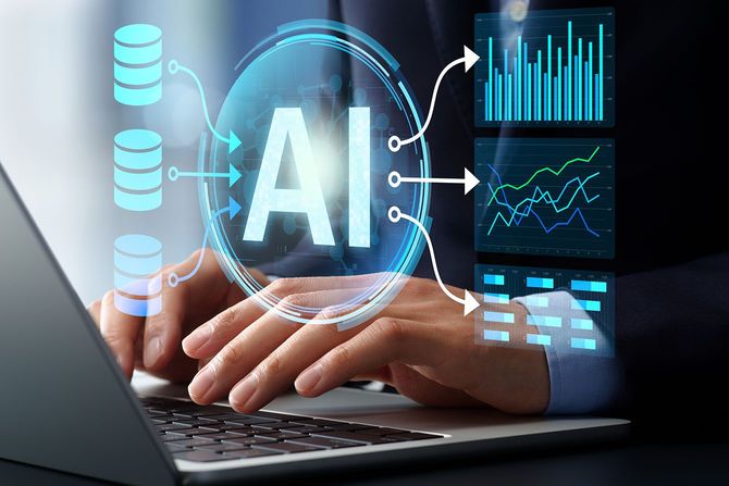 AIを利用して仕事をする人のイメージ