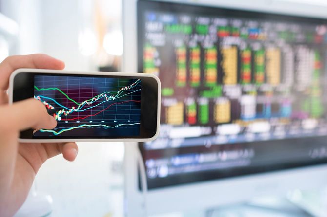 株式市場のグラフ