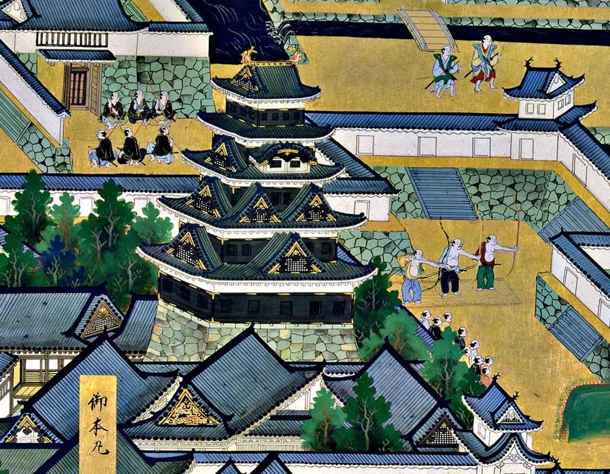 国立歴史民俗博物館所蔵「江戸図屏風」部分