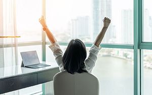 オフィスでリラックス