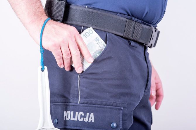 賄賂を受け取る警官