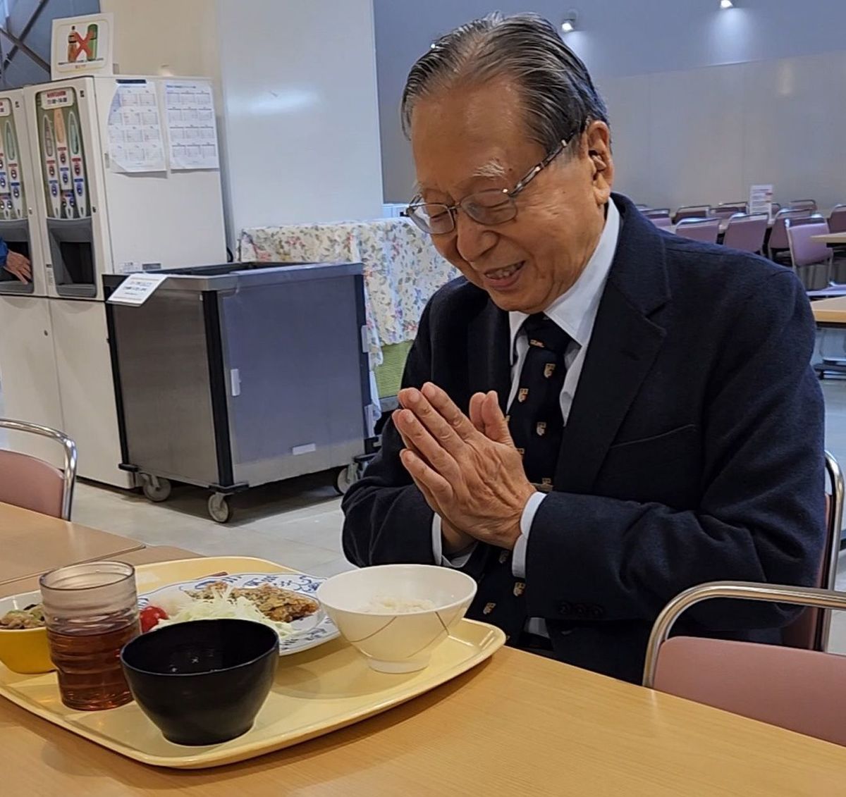 【写真1】92歳のランチは「魚」