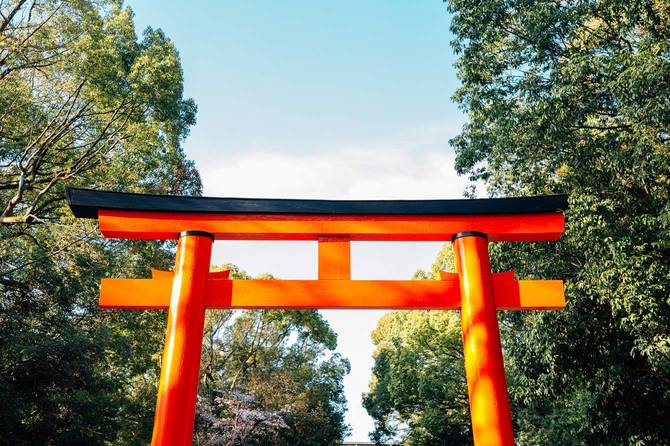 京都市下ヶ茂神社鳥居門