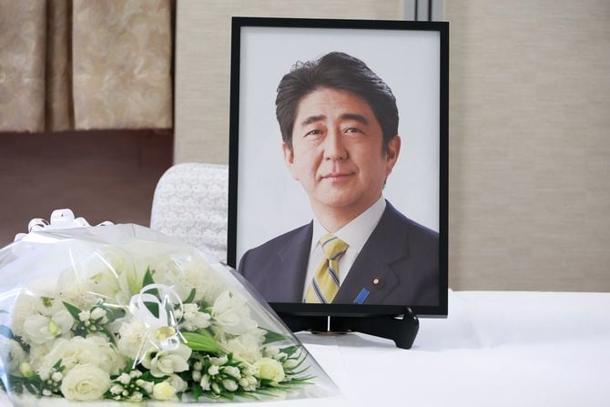 故安倍元首相の遺影
