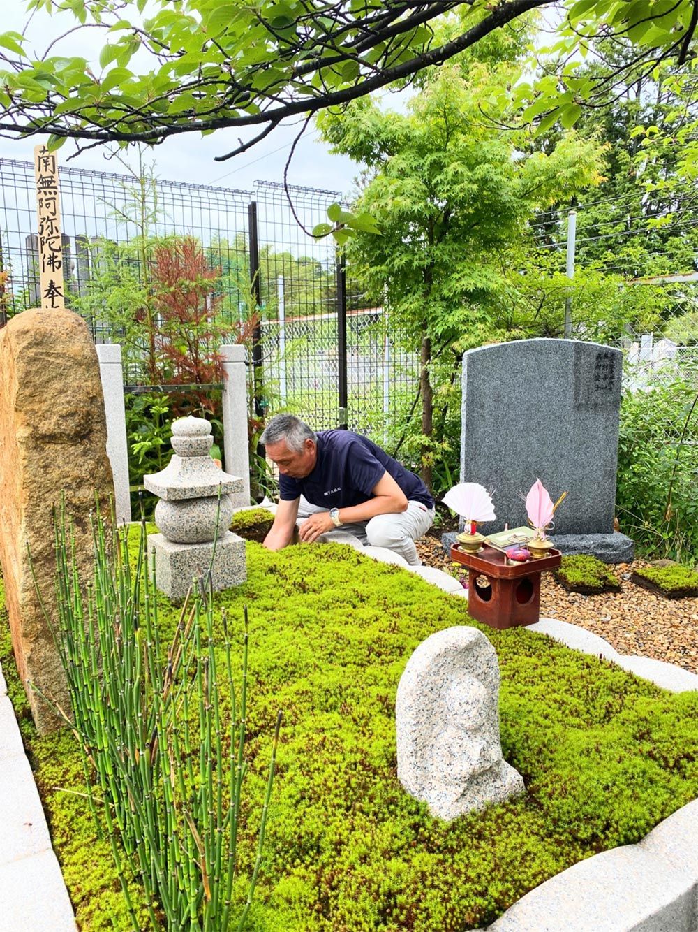 合祀型の苔の樹木葬（京都・嵯峨嵐山の正覚寺）