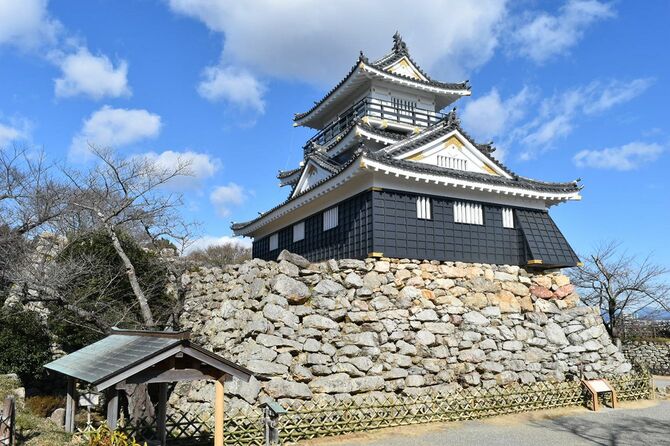 浜松城の復興天守は、石垣の3分の2しか使っていない