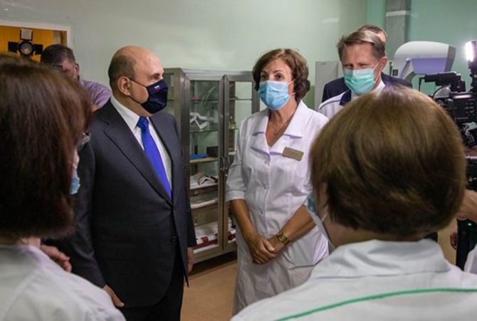 7月末の東京五輪期間中に択捉島を訪れたミシュスチン首相