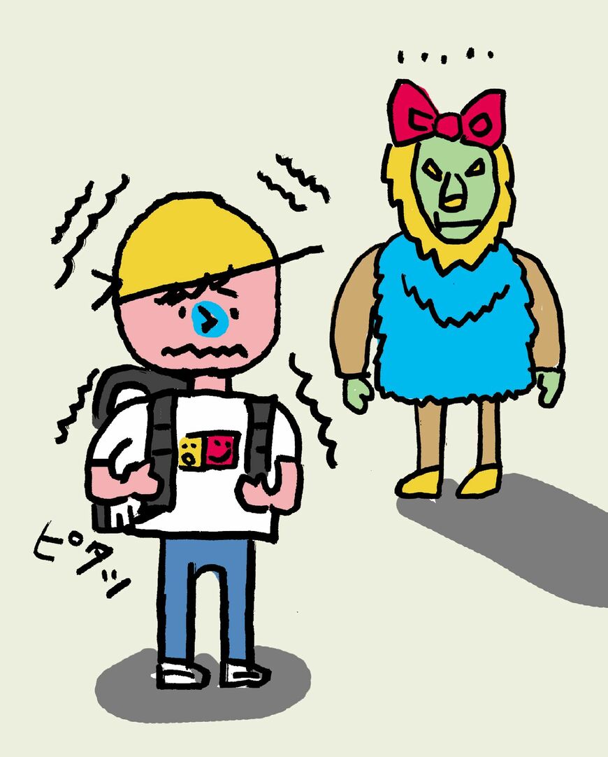動けなくなる子供