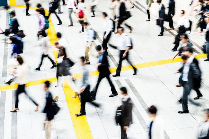 日本人通勤者