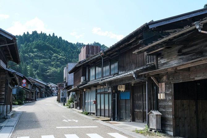 城下町の古い町並み