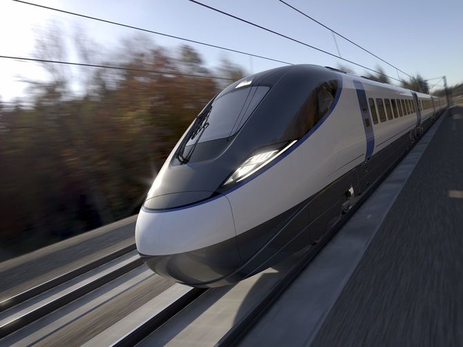 英国高速鉄道の走行イメージ