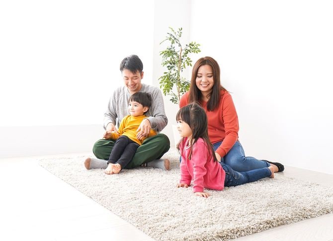 子供と幸せな家族